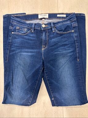 FRAME Le Skinny de Jeanne Jeans Size 29 Medium Wash Stretch Skinny Denim